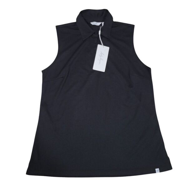 Lady Hagen Golf Polo Shirt Sleeveless Women Medium Black Pickleball Tennis NEW - Picture 12 of 12